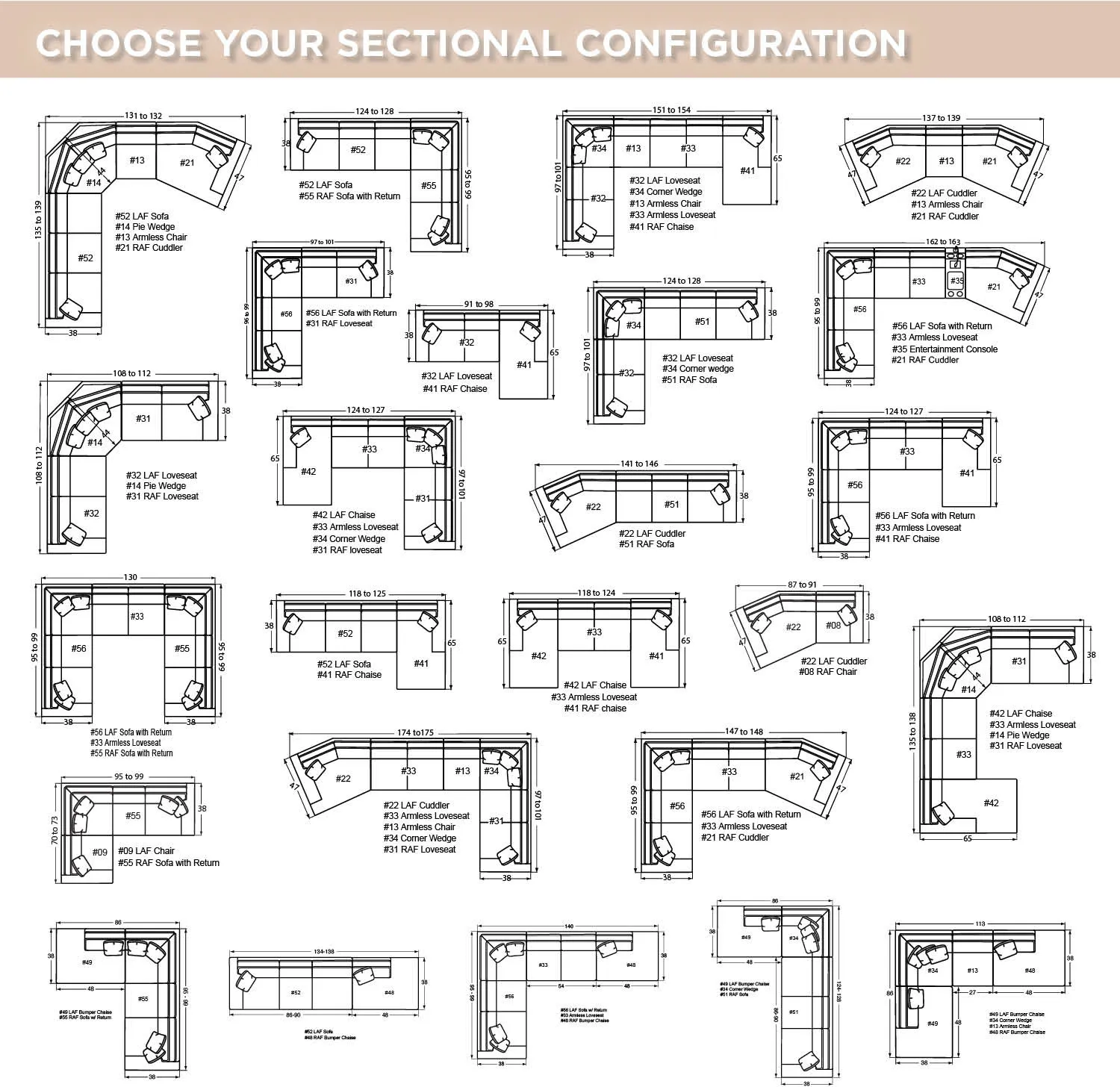 F9 Sectional Configurations